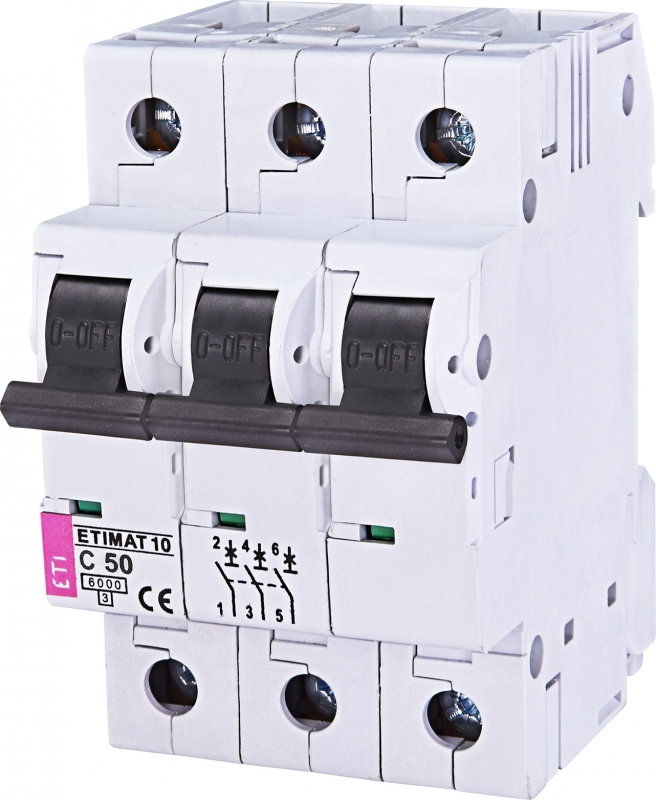WYŁĄCZNIK NADPRĄDOWY ETIMAT 10 3P C50A 6KA - 002135721 - ETI