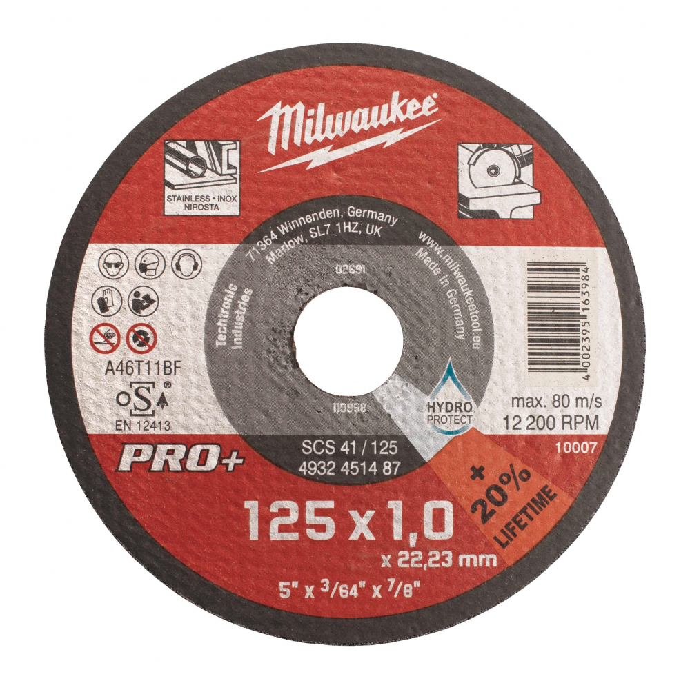 TARCZA TNĄCA MILWAUKEE DO METALU/INOXU 1,9 MM X 125 MM - 4932451487 - MILWAUKEE