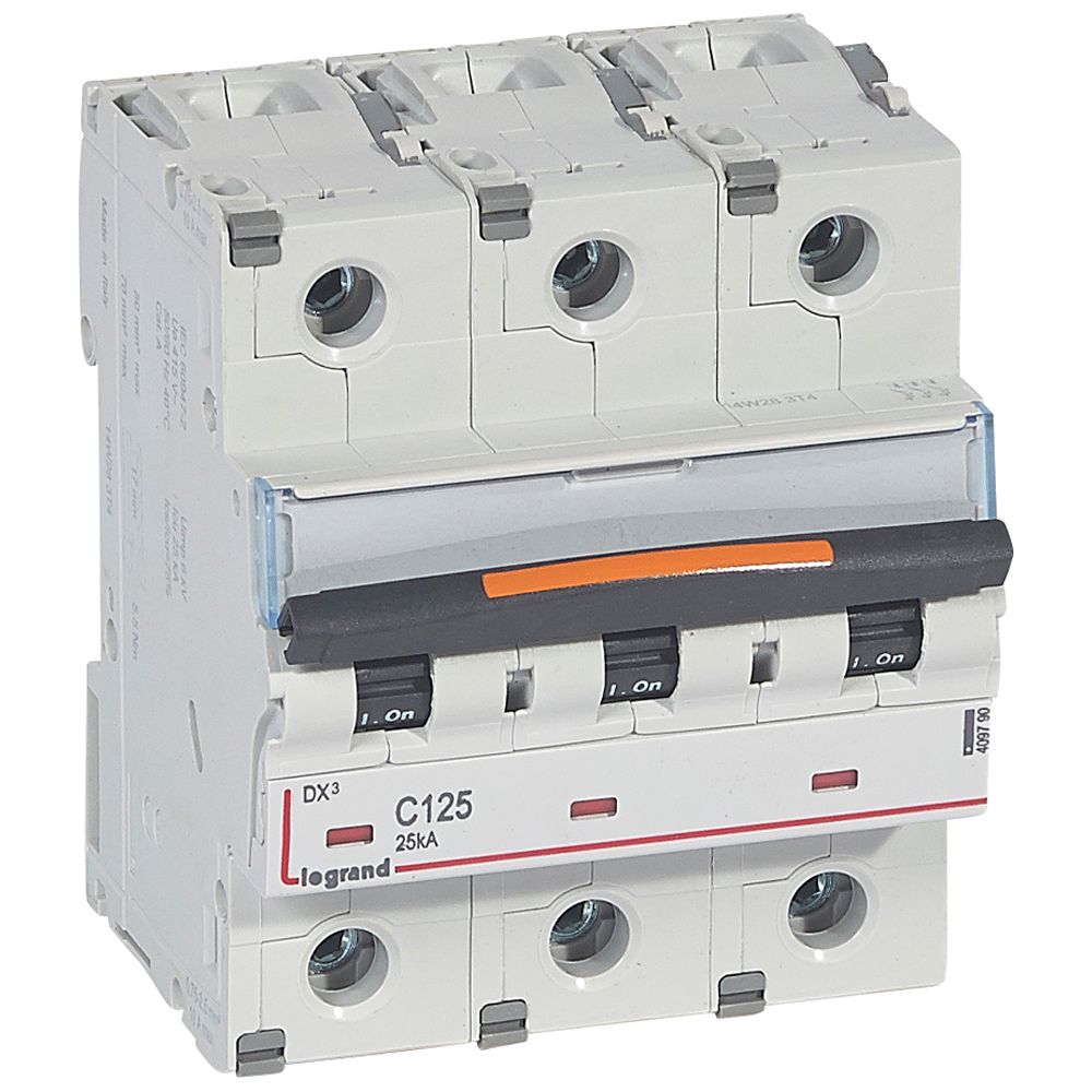 WYŁĄCZNIK NADPRĄDOWY C 125A 3-POLOWY 25KA DX3 S323 - 409790 - LEGRAND