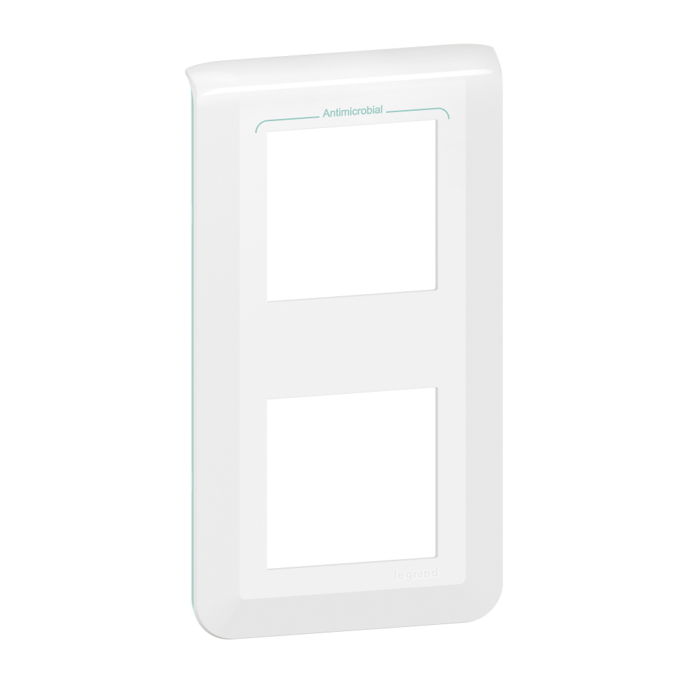 RAMKA PODWÓJNA PIONOWA - 2X2 MODUŁY BIAŁA ANTYBAKTERYJNA DO UCHWYTU MOSAIC - 078723L - LEGRAND