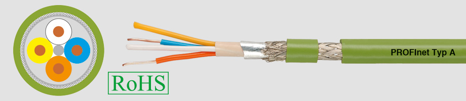 HELUKABEL PROFINET A 2X2X0,64 QMM DO SYST. AUTOM. PRZEM ETHERNET, ZIELONY - 800653 - KP HELUKABEL