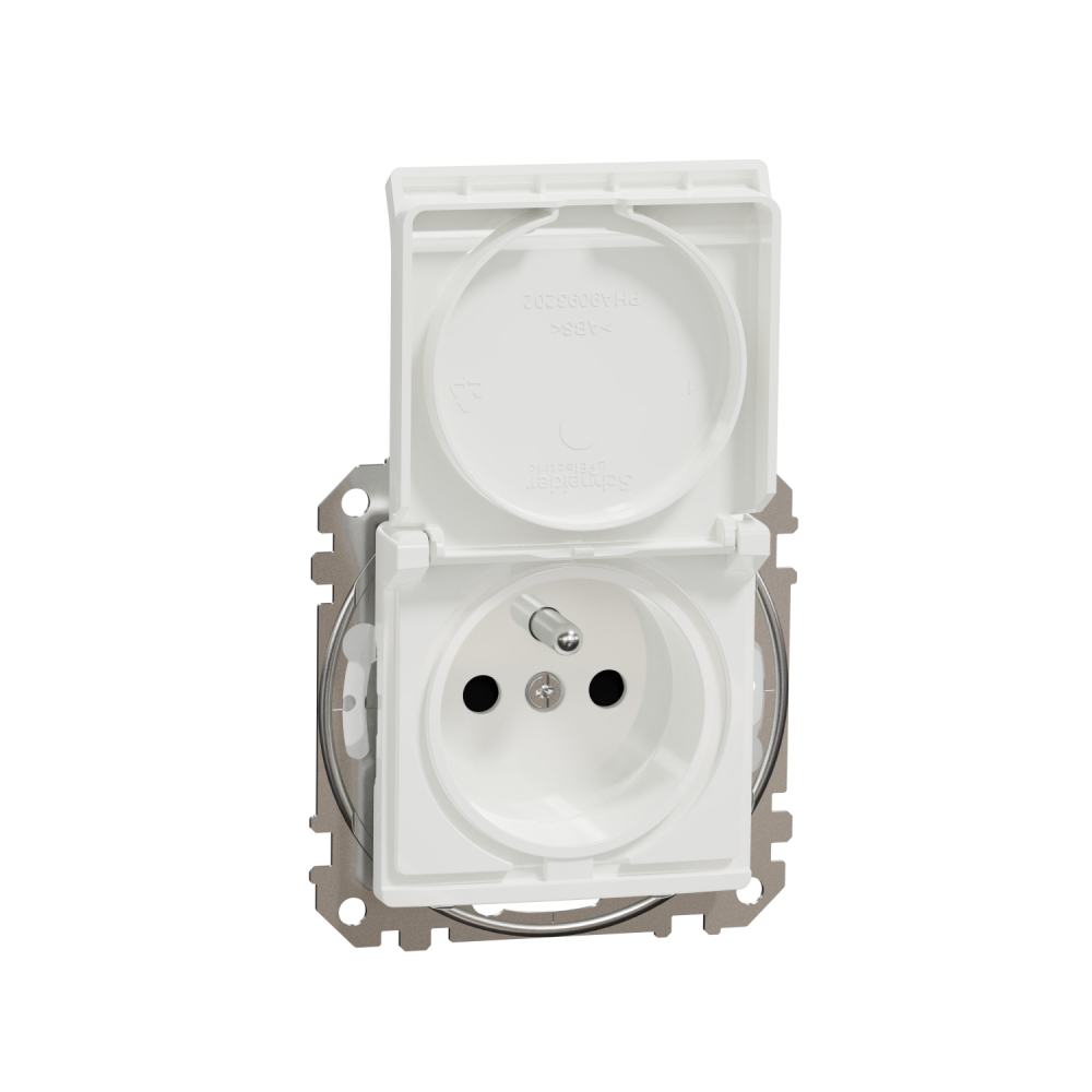 GNIAZDO POJEDYŃCZE Z UZIEMIENIEM 2P+Z KLAPKA IP44 BIAŁY SEDNA DESIGN - SDD211013 - SCHNEIDER ELECTRIC