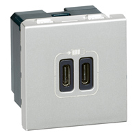 ŁADOWARKA USB 2400 MA TYP-C ALUMINIUM MOSAIC - 079390 - LEGRAND