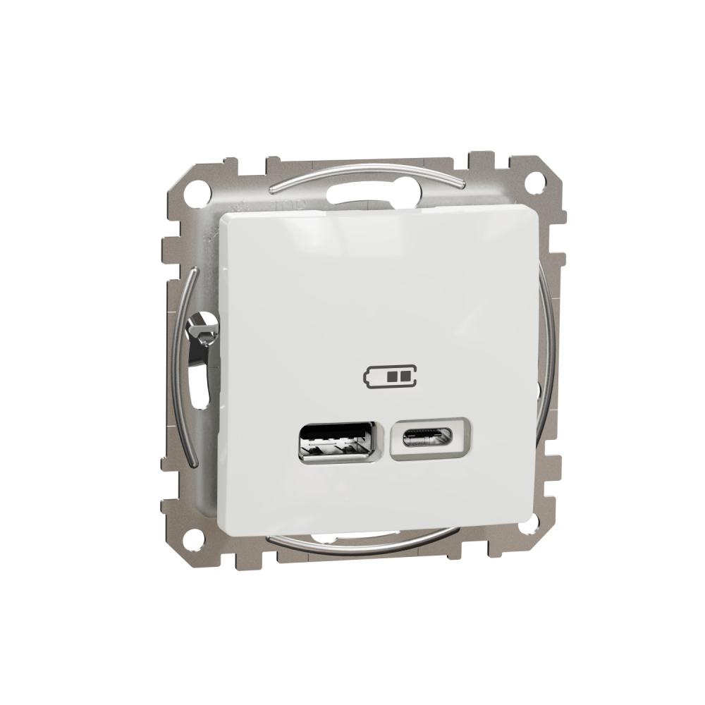 ŁADOWARKA USB TYP A + TYP C 2.4A/2.1A ZACISKI ŚRUBOWE BIAŁY SEDNA DESIGN - SDD111402 - SCHNEIDER ELECTRIC