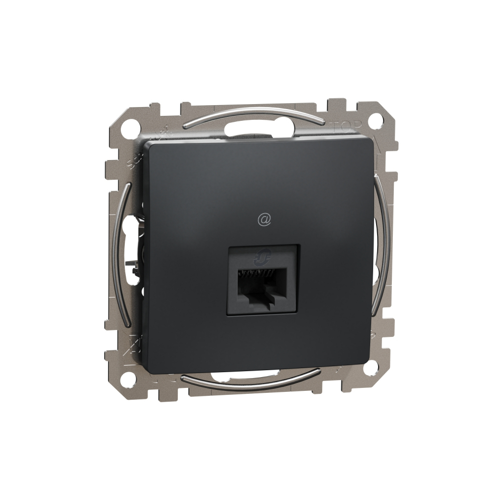 GNIAZDO KOMPUTEROWE POJEDYNCZE RJ45 KAT.6 UTP CZARNY ANTRACYT SEDNA DESIGN - SDD114461 - SCHNEIDER ELECTRIC
