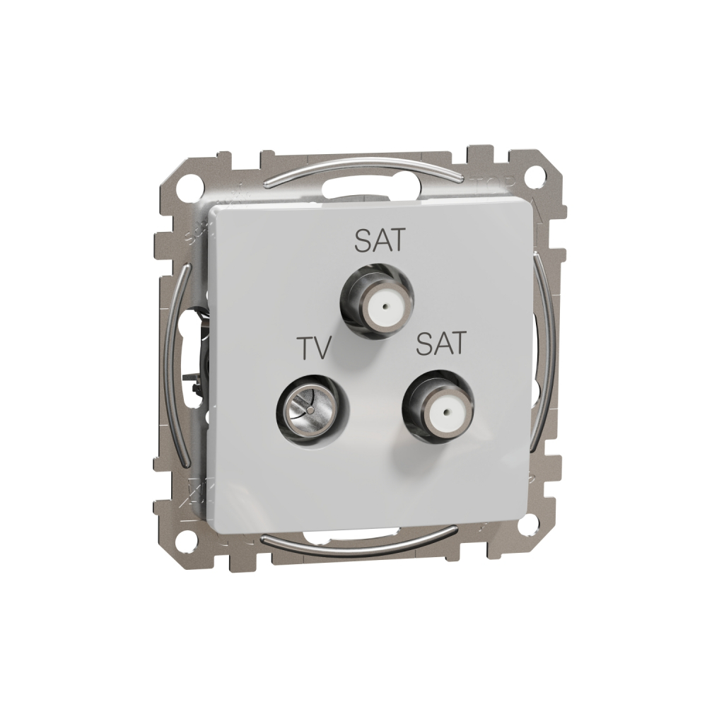 Gniazdo TV/SAT/SAT końcowe (4dB), srebrne aluminium Sedna Design - SDD113481S - SCHNEIDER ELECTRIC