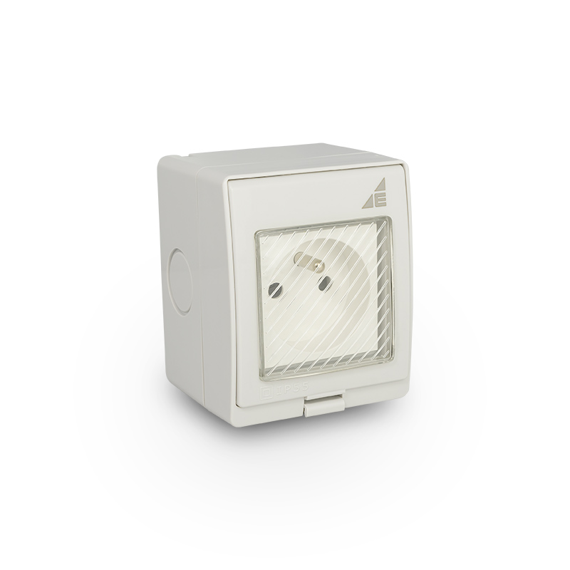 GNIAZDO POJEDYNCZE 2P+Z NATYNKOWE GPN 16A 250V IP55 AQUA55 - 55.19 - ELEKTROPLAST OPATÓWEK
