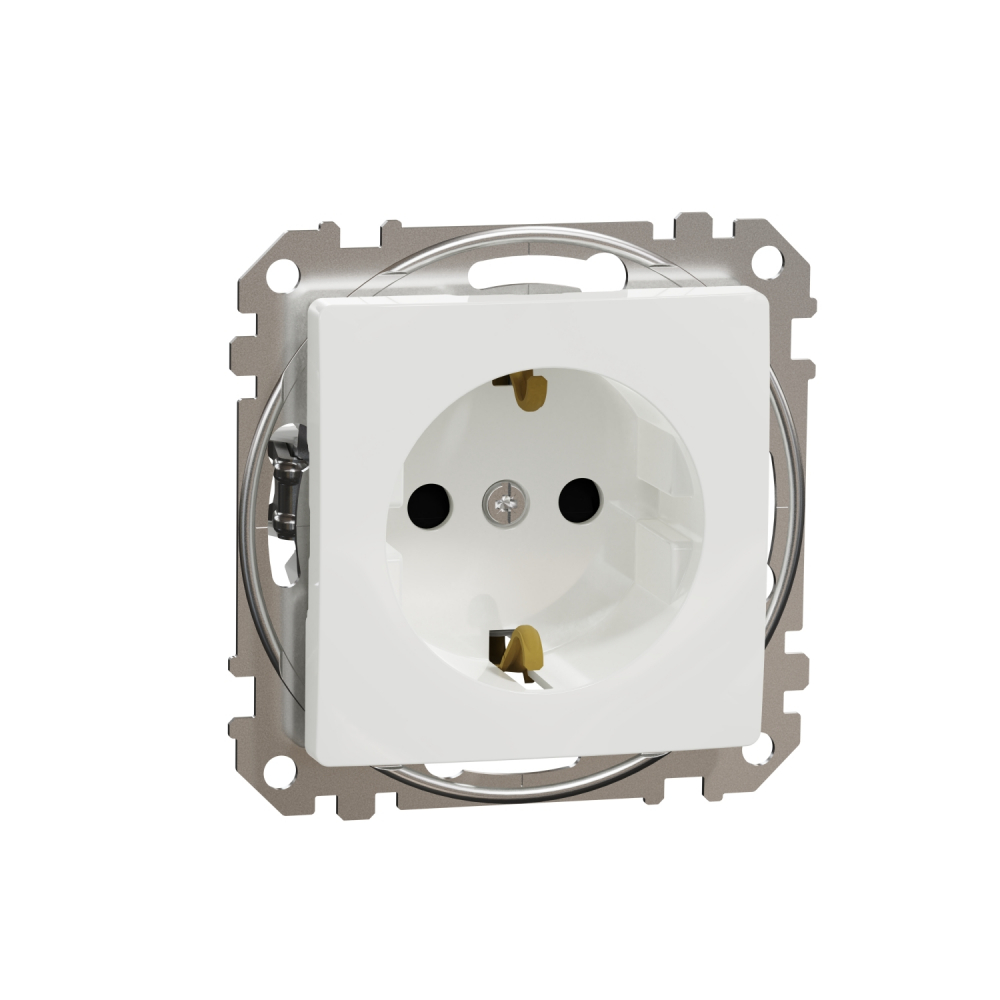 Sedna Design, Gniazdo schuko z przesłonami, białe - SDD111021 - SCHNEIDER ELECTRIC