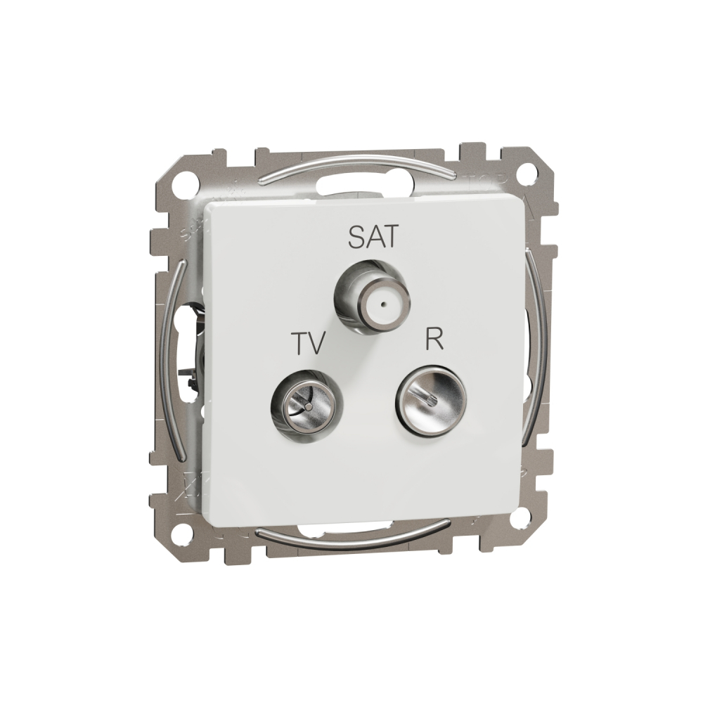 Sedna Design, Gniazdo R/TV/SAT przelotowe (7dB), białe - SDD111484 - SCHNEIDER ELECTRIC