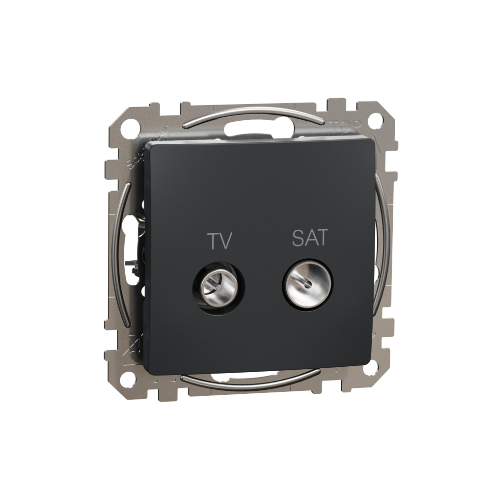 GNIAZDO ANTENOWE TV-SAT KOŃCOWE 4DB CZARNY ANTRACYT SEDNA DESIGN - SDD114471S - SCHNEIDER ELECTRIC