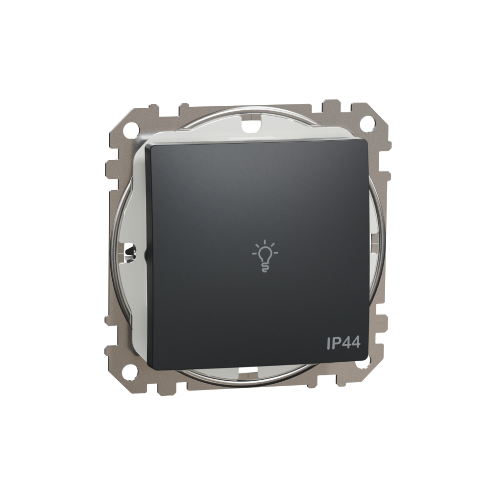 Sedna Design, Przycisk "światło" IP44, czarny antracyt - SDD214132 - SCHNEIDER ELECTRIC
