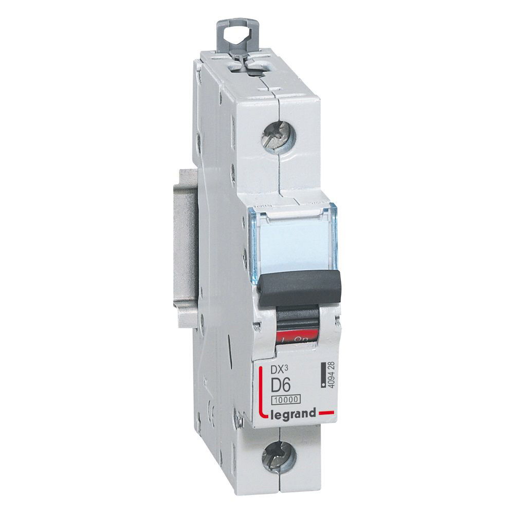 WYŁĄCZNIK NADPRĄDOWY D 6A 1-POLOWY CHARAKTERUSTYKA D SERII DX3 S 311 - 409428 - LEGRAND