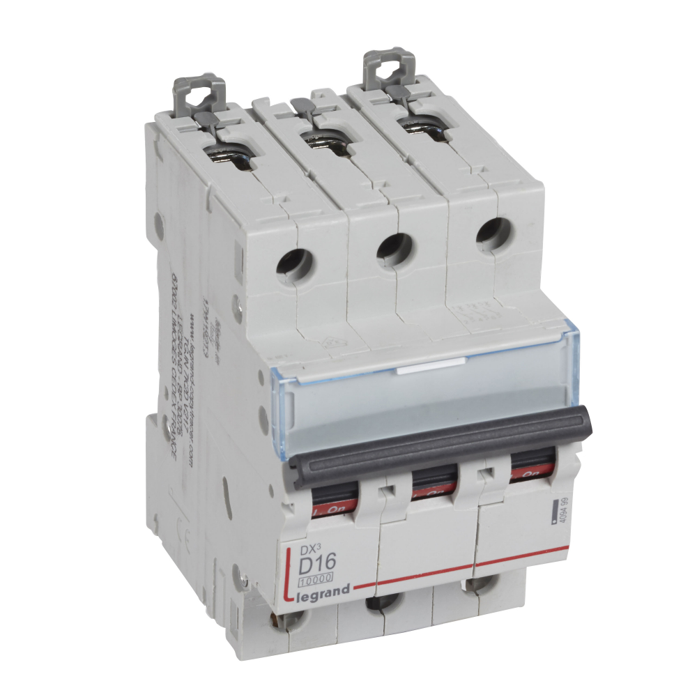 WYŁĄCZNIK NADPRĄDOWY D 16A 3-POLOWY CHARAKTERYSTYKA D SERII DX3 S 313 - 409499 - LEGRAND