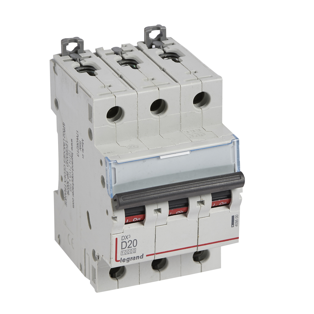 WYŁĄCZNIK NADPRĄDOWY D 20A 3-POLOWY CHARAKTERYSTYKA D SERII DX3 S 313 - 409500 - LEGRAND