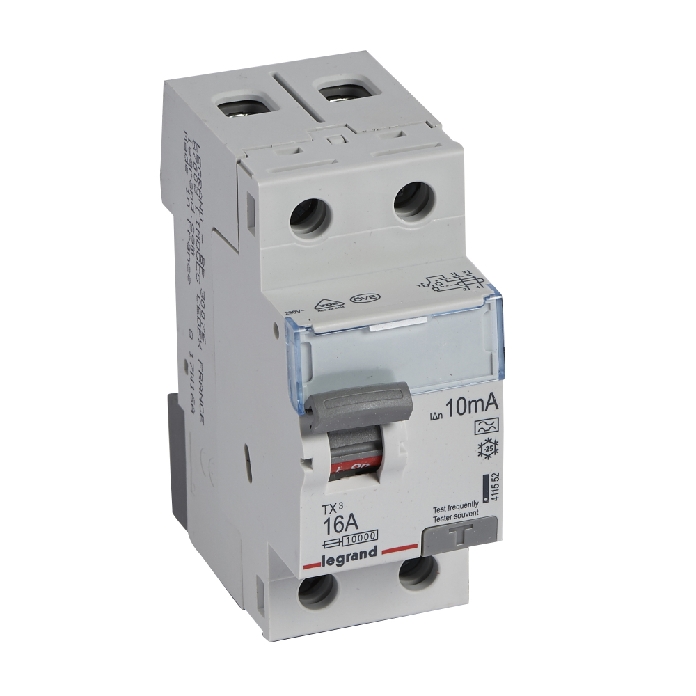 WYŁĄCZNIK RÓŻNICOWY 16A 10MA 2-POLOWY TYP A SERII TX3 P 302 - 411552 - LEGRAND