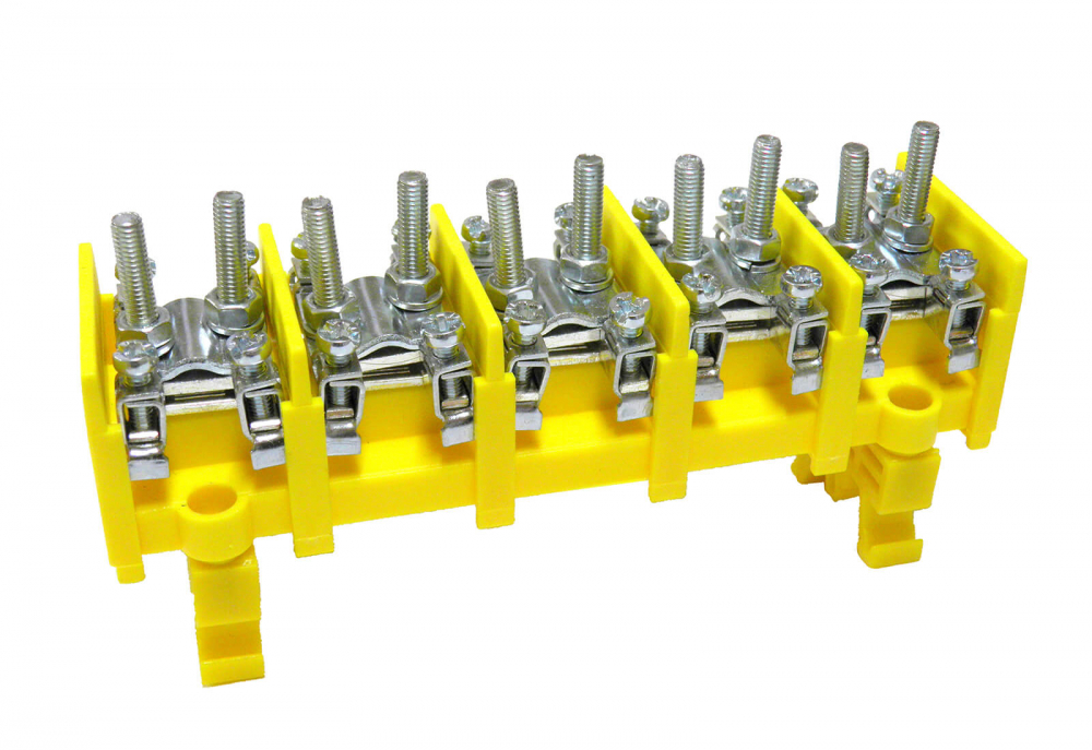 ODGAŁĘŹNIK INSTALACYJNY 5-SEGMENTOWY (ZACISK: 5X2X25MM2 - 5X4X10MM2) NA TS 35 ŻÓŁTY LZ 5*25/10 WYK.22 - 84050004 - SIMET