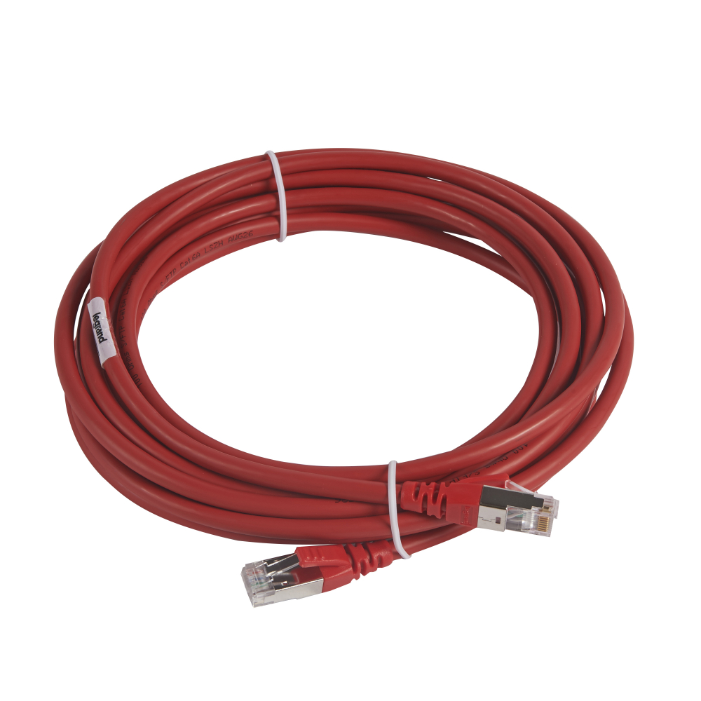KABEL KROSOWY KAT. 6A S/FTP 5M LS0H CZERWONY LCS - 051873 - LEGRAND