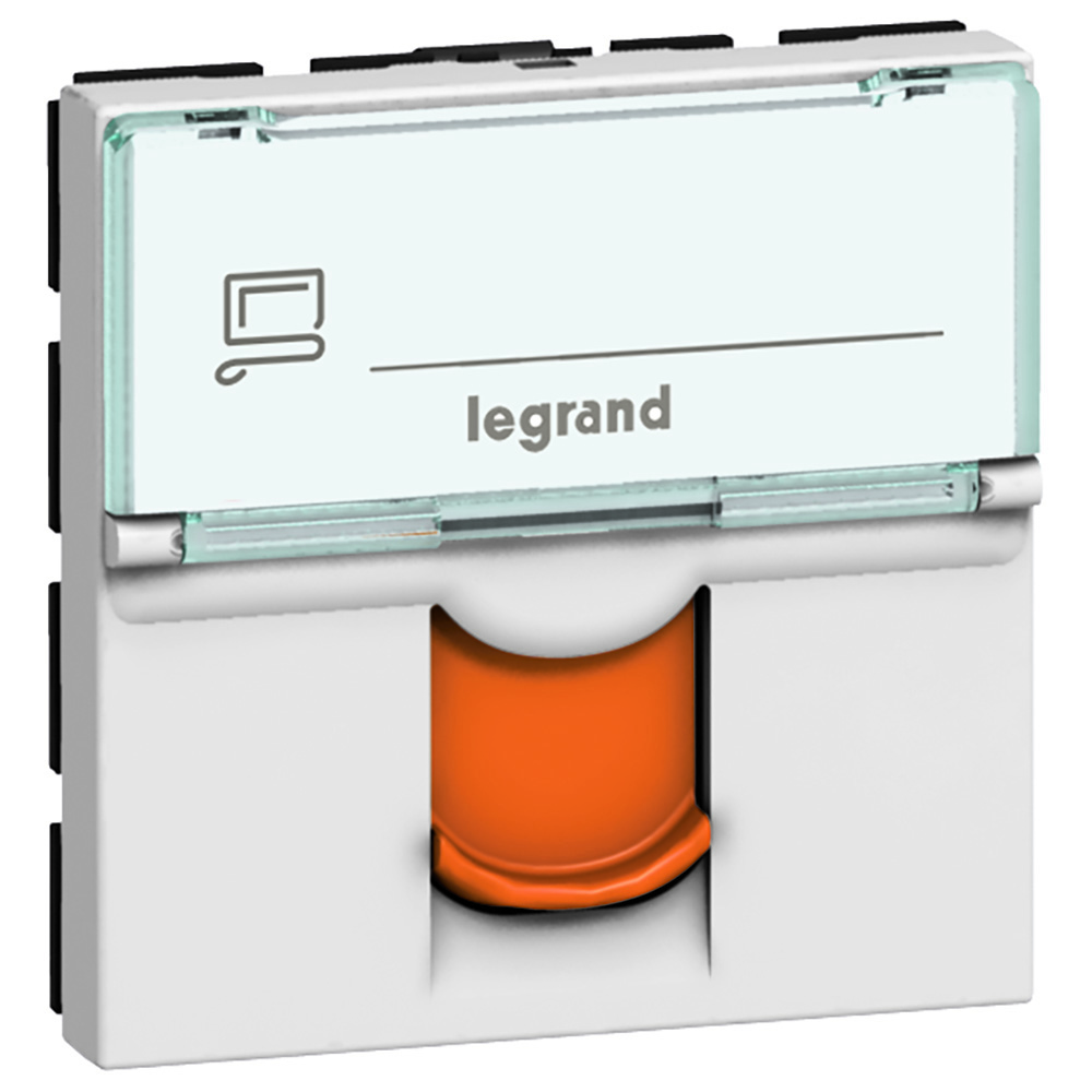 GNIAZDO 1XRJ45 KAT6 FTP POMARAŃCZOWE MOSAIC - 076523 - LEGRAND