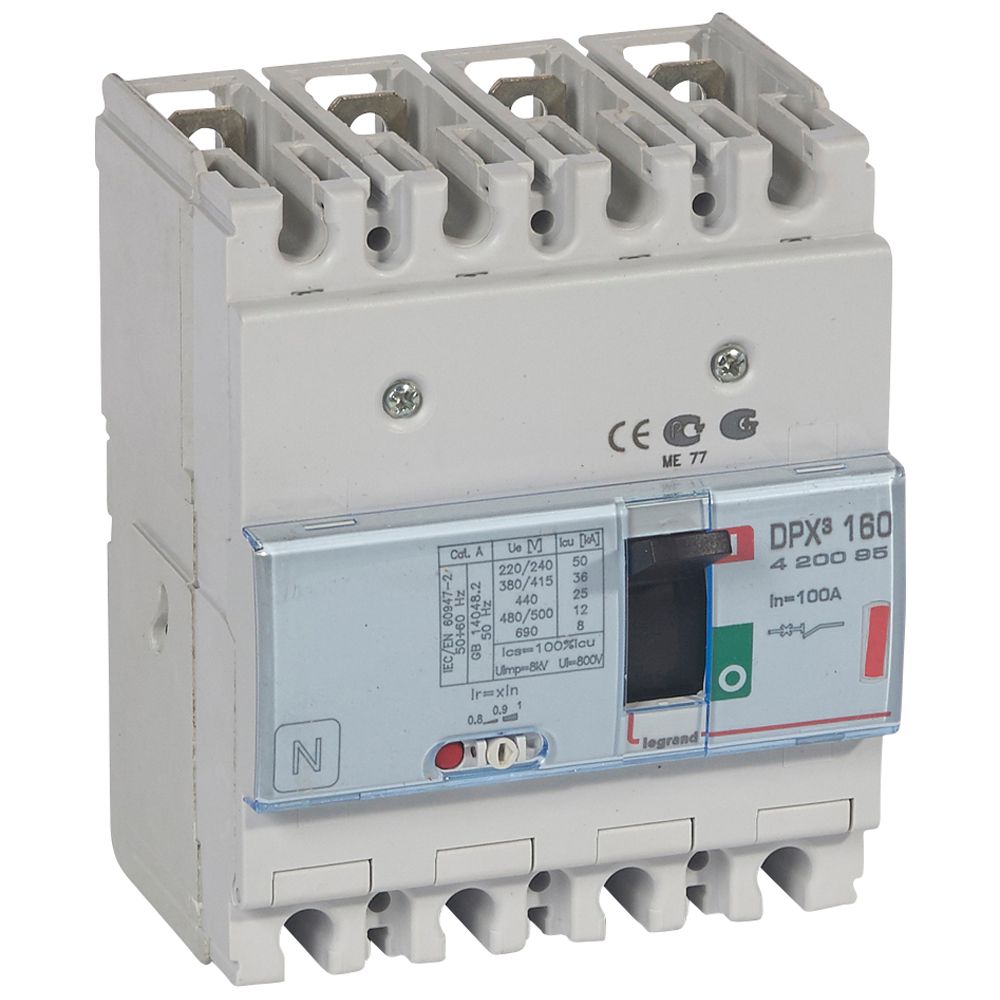 WYŁĄCZNIK 100A 4-POLOWY 36KA DPX3 160 - 420095 - LEGRAND