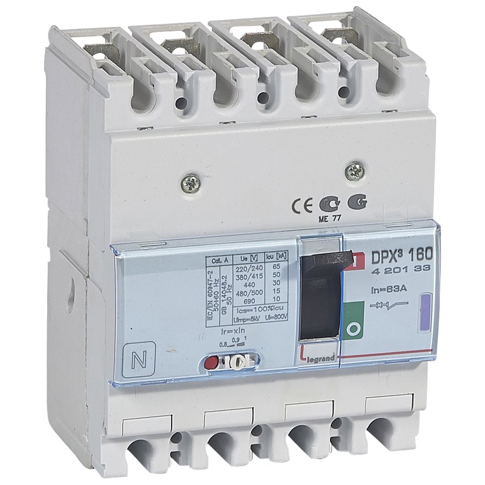 WYŁĄCZNIK 63A 4-POLOWY 50KA DPX3 160 - 420133 - LEGRAND