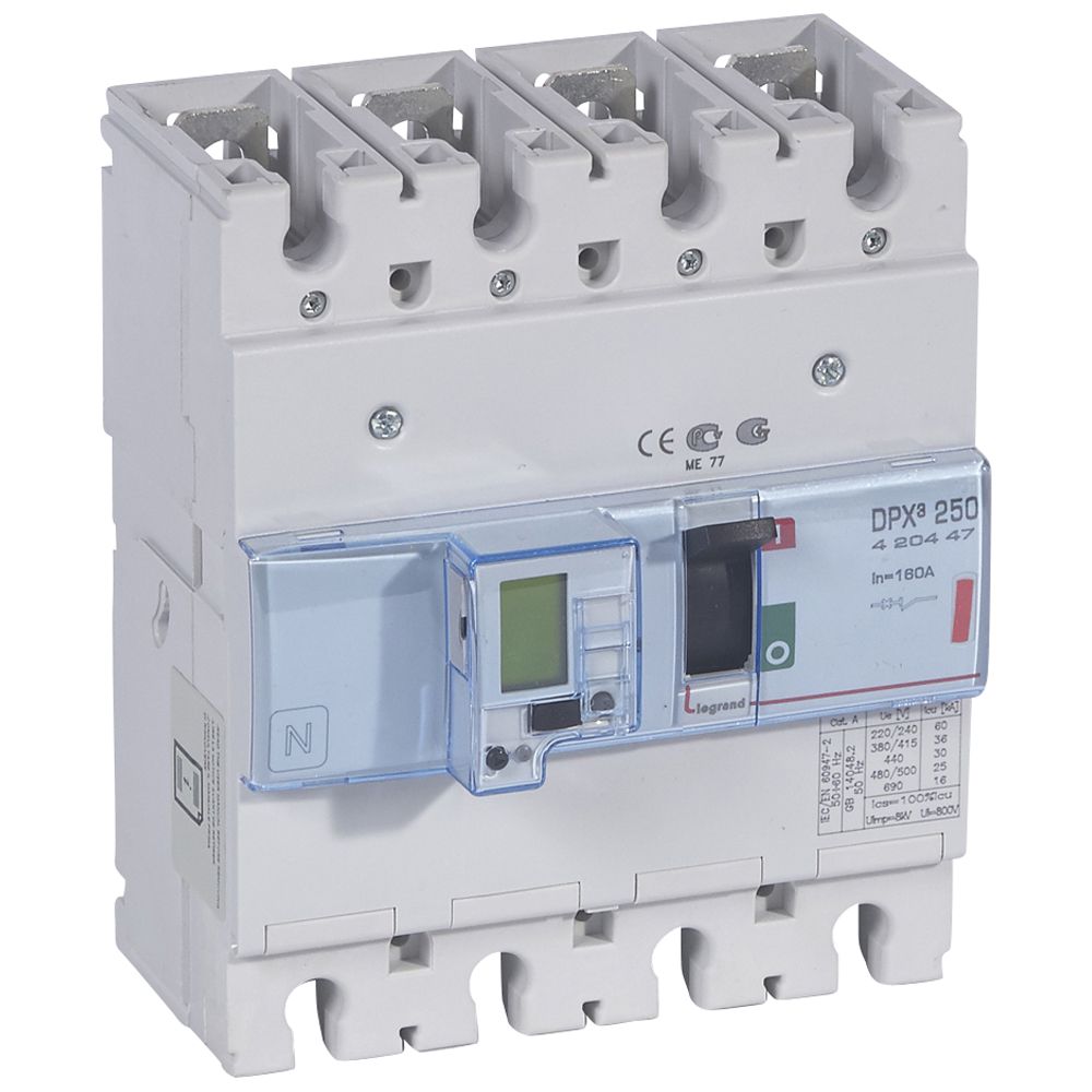 WYŁĄCZNIK MOCY 160A 4-POLOWY 36KA DPX3 250 EL+P - 420447 - LEGRAND