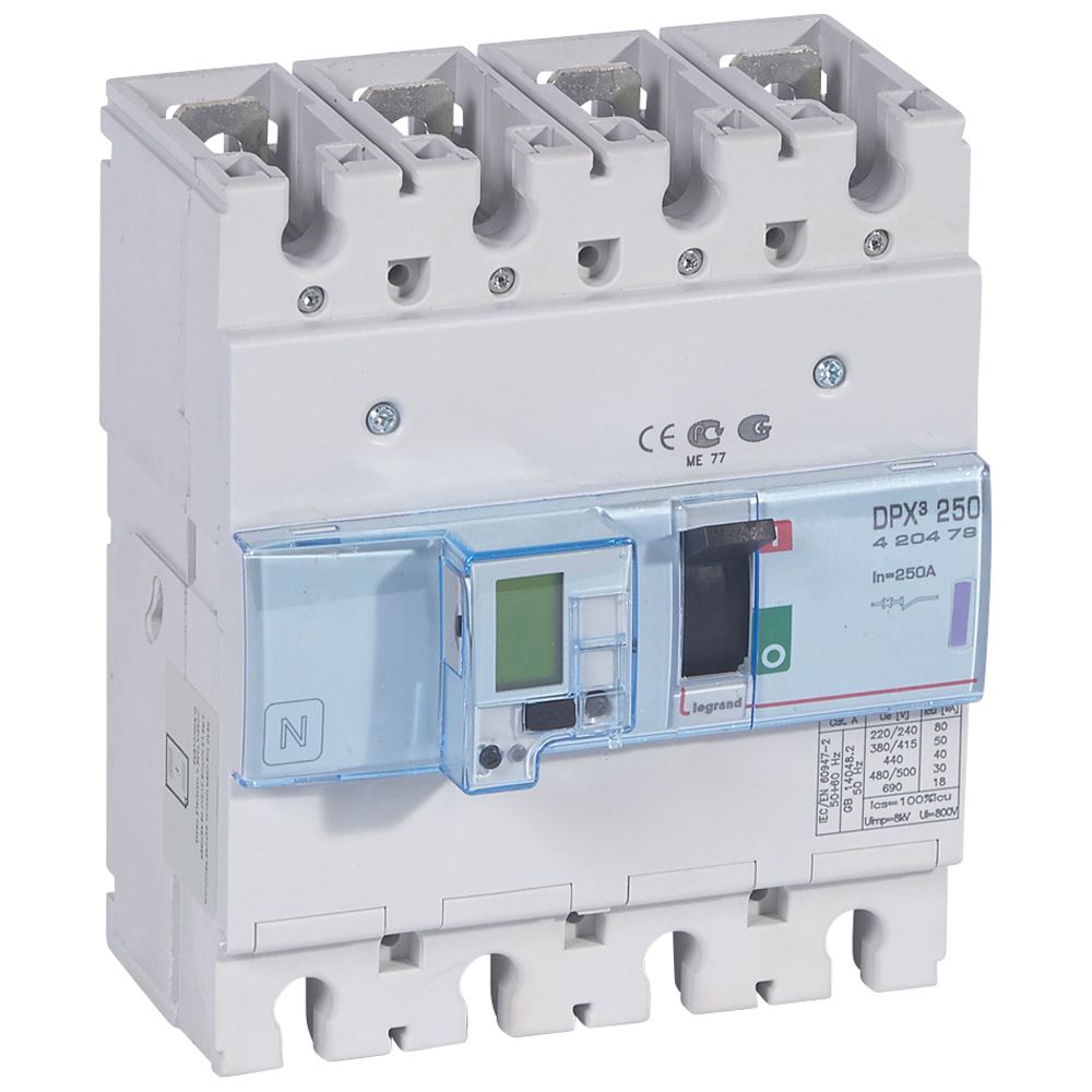 WYŁĄCZNIK MOCY 250A 4-POLOWY 50KA DPX3 250 EL+P - 420479 - LEGRAND