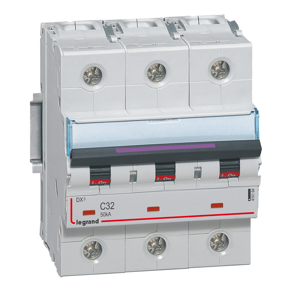 WYŁĄCZNIK NADPRĄDOWY C 32A 3-POLOWY 50KA DX3 S323 - 410164 - LEGRAND