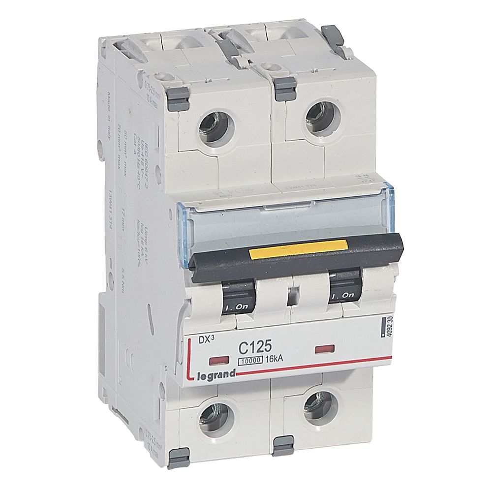 WYŁĄCZNIK NADPRĄDOWY C 125A 2-POLOWY SERII DX3 S 312 - 409230 - LEGRAND