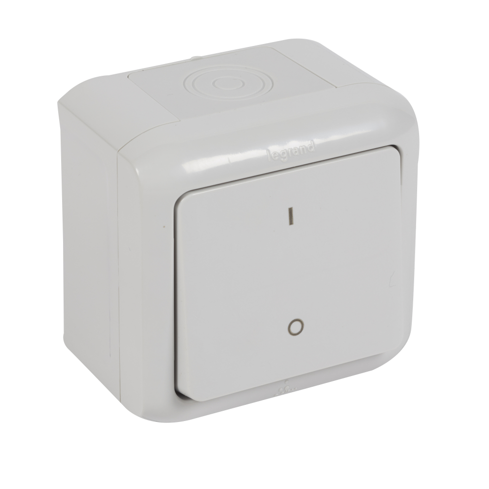 ŁĄCZNIK DWUPOLOWY 10 AX SZARY FORIX IP44 - 782386 - LEGRAND