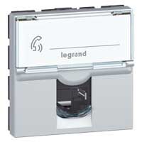 GNIAZDO 1XRJ45 2 MODUŁY KAT. 6A UTP ALU MOSAIC - 079474 - LEGRAND