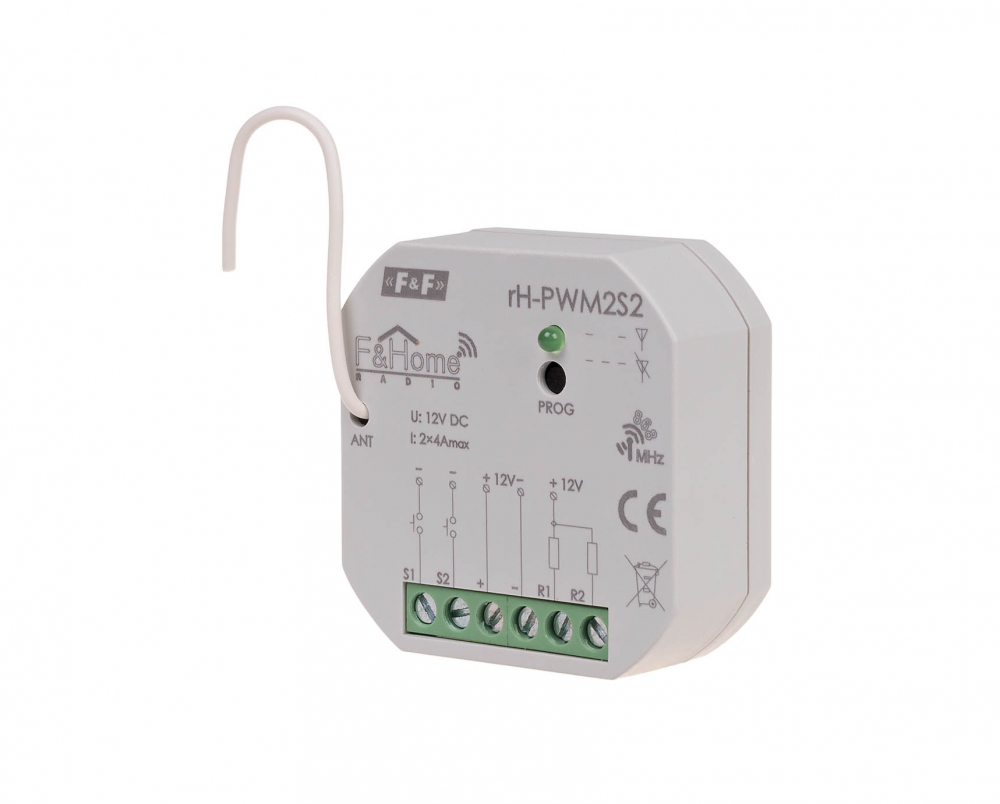 Sterownik PWM dwukanałowy niskiego napięcia z dwukanałowym nadajnikiem - rH-PWM2S2 - F&F