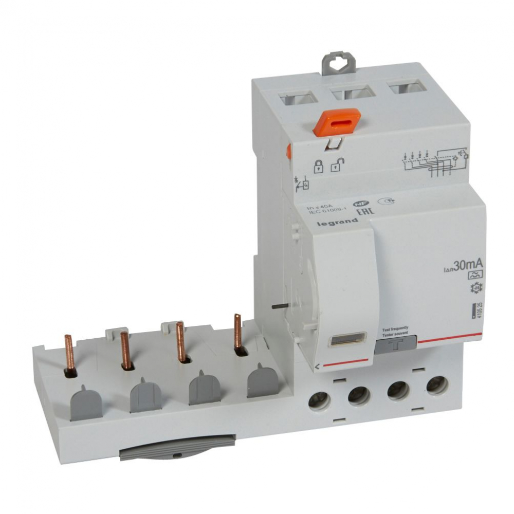 BLOK RÓŻNICOWY 40A 30MA 4-POLOWY TYP A SERII DX3 PR 304 - 410525 - LEGRAND
