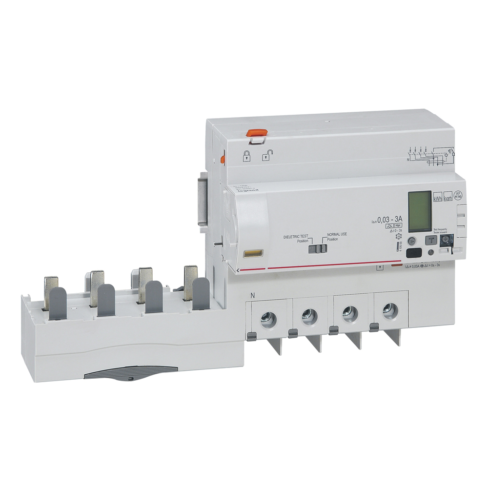 BLOK RÓŻNICOWY Z ANALIZATOREM SIECI 125A 4-POLOWY Z REGULACJĄ 30-3000MA TYP HPI SERII DX3 PR 304 - 410659 - LEGRAND