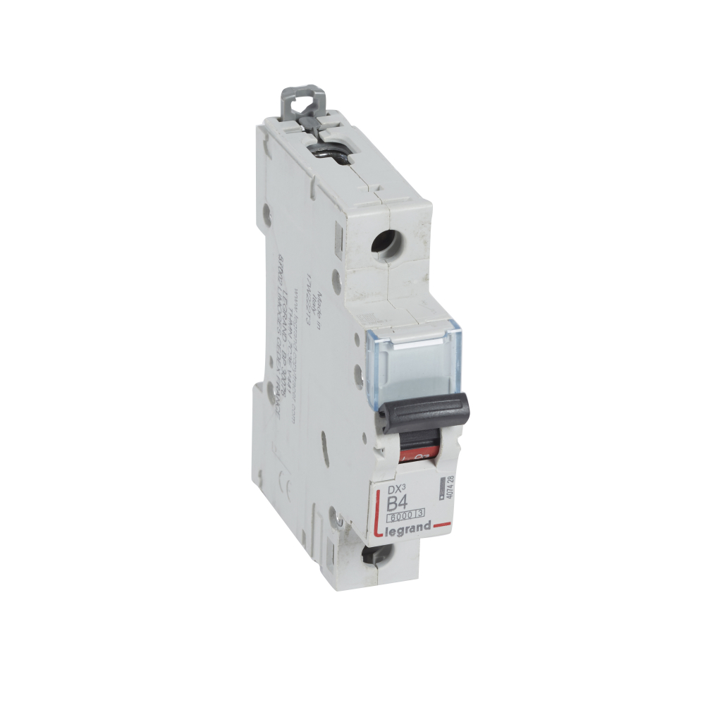 WYŁĄCZNIK NADPRĄDOWY B 4A 1-POLOWY SERII DX3 S 301 - 407428 - LEGRAND