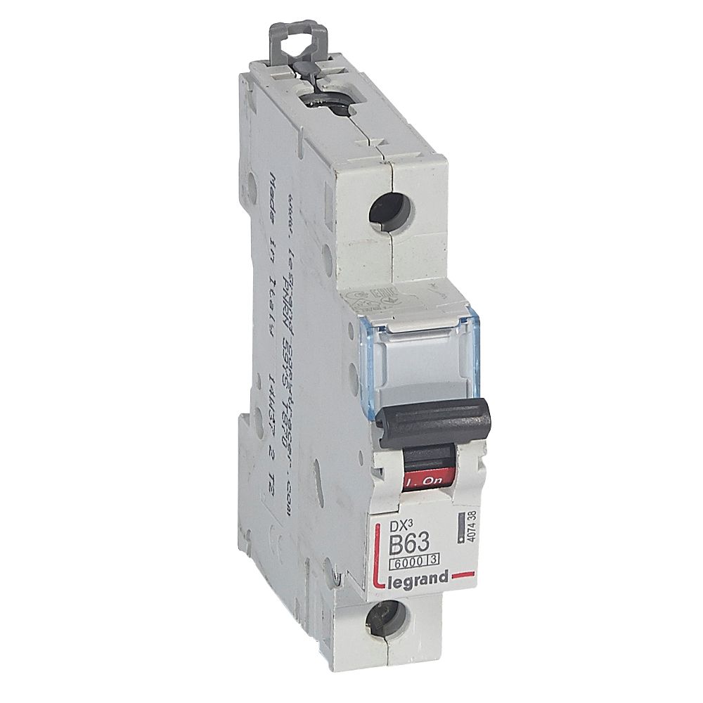 WYŁĄCZNIK NADPRĄDOWY B 63A 1-POLOWY SERII DX3 S 301 - 407438 - LEGRAND