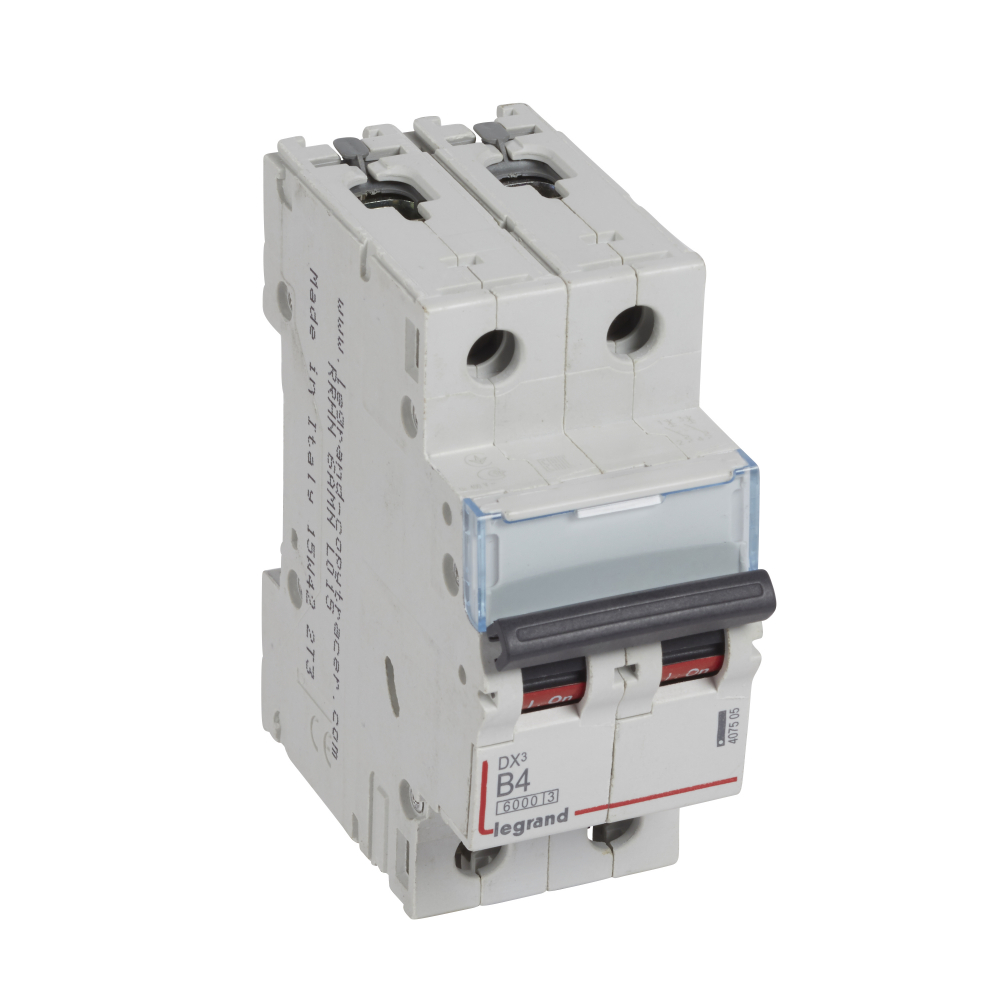 WYŁĄCZNIK NADPRĄDOWY B 4A 2-POLOWY SERII DX3 S 302 - 407505 - LEGRAND