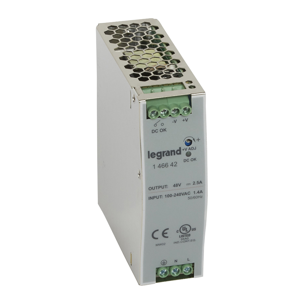 ZASILACZ STABILIZOWANY 1-FAZOWY 240V/48V 2,5A - 146642 - LEGRAND
