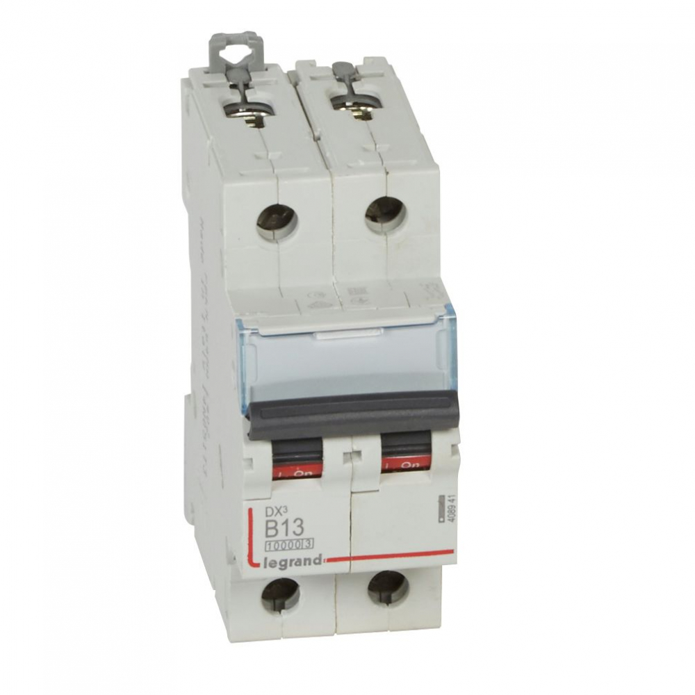WYŁĄCZNIK NADPRĄDOWY B 13A 2 POLOWY CHARAKTERYSTYKA B SERII DX3 S 312 - 408941 - LEGRAND