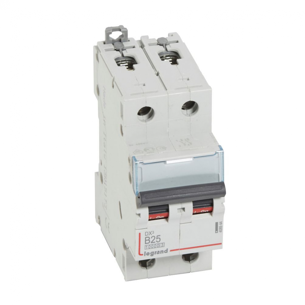 WYŁĄCZNIK NADPRĄDOWY B 25A 2 POLOWY CHARAKTERYSTYKA B SERII DX3 S 312 - 408944 - LEGRAND