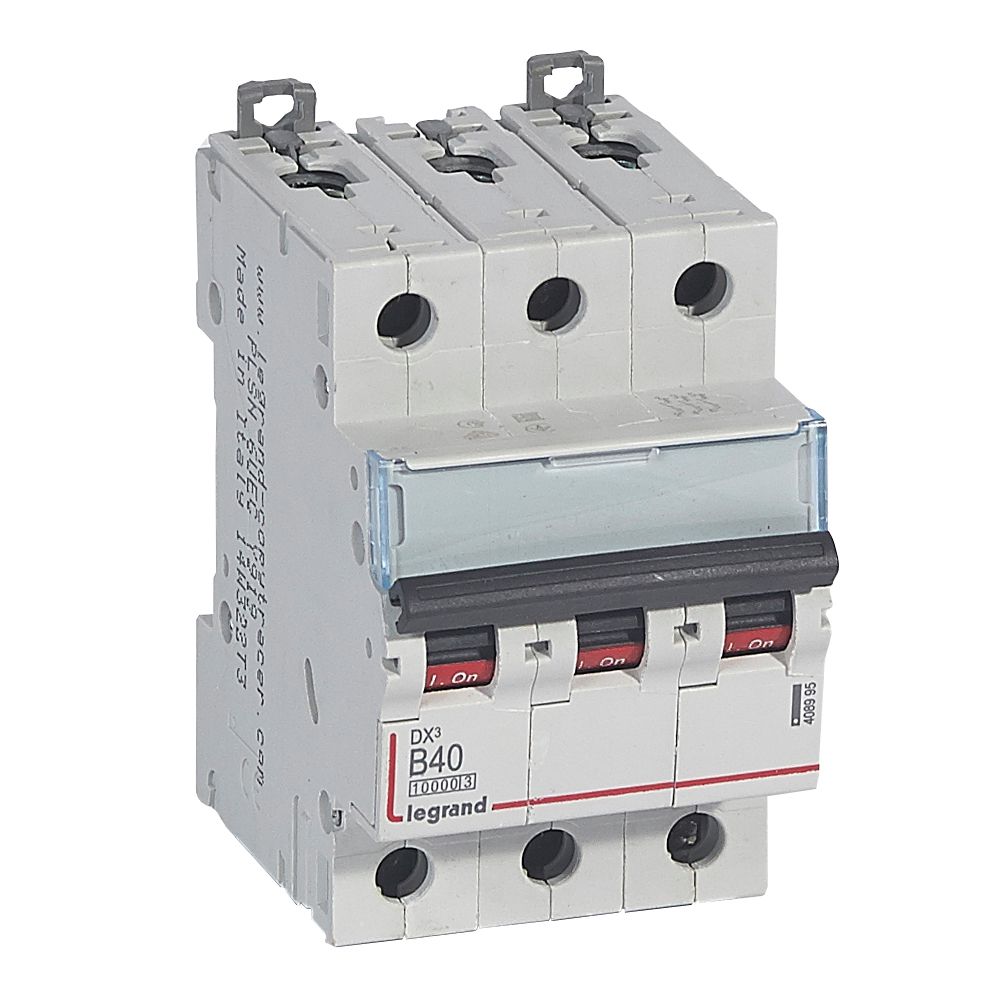 WYŁĄCZNIK NADPRĄDOWY B 40A 3 POLOWY CHARAKTERYSTYKA B SERII DX3 S 313 - 408995 - LEGRAND