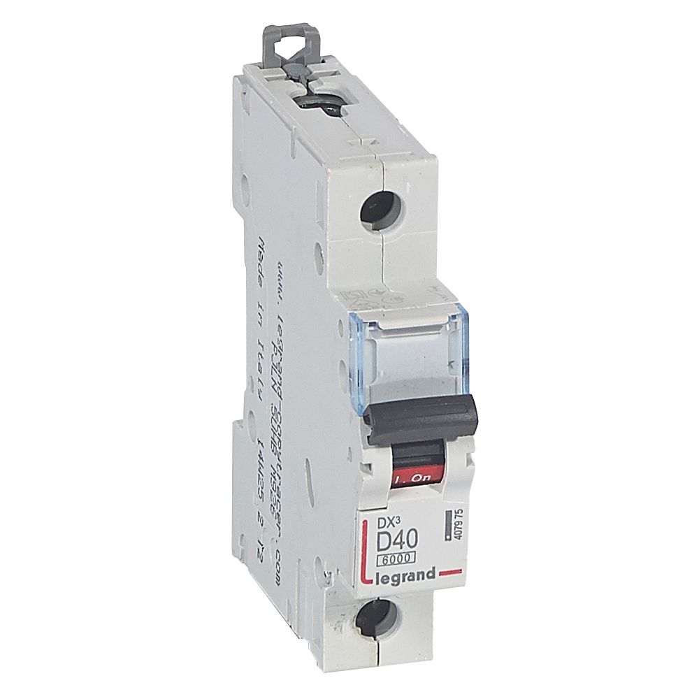 WYŁĄCZNIK NADPRĄDOWY D 40A 1 POLOWY CHARAKTERYSTYKA D SERII DX3 S 301 - 407975 - LEGRAND