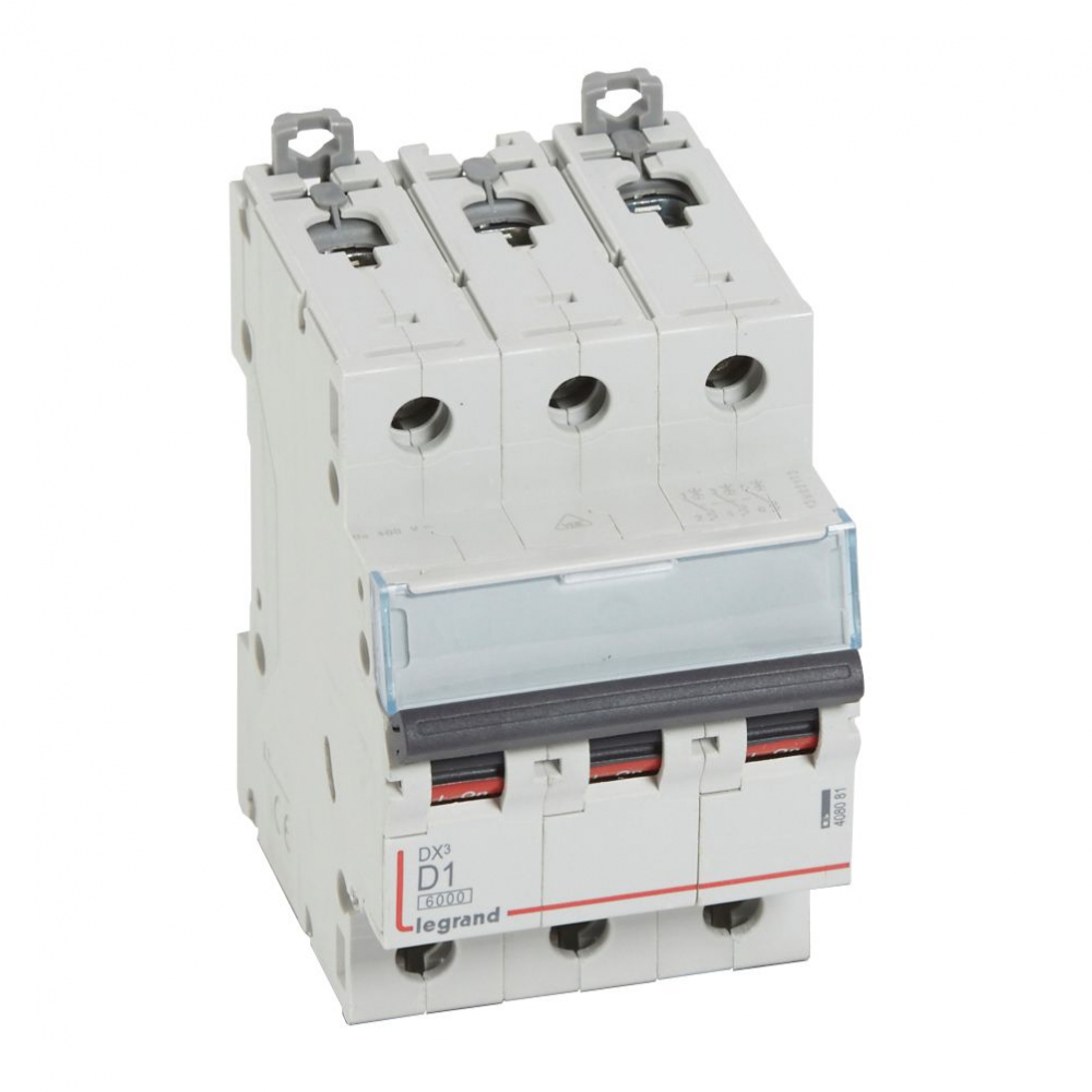 WYŁĄCZNIK NADPRĄDOWY D 1A 3 POLOWY CHARAKTERYSTYKA D SERII DX3 S 303 - 408081 - LEGRAND