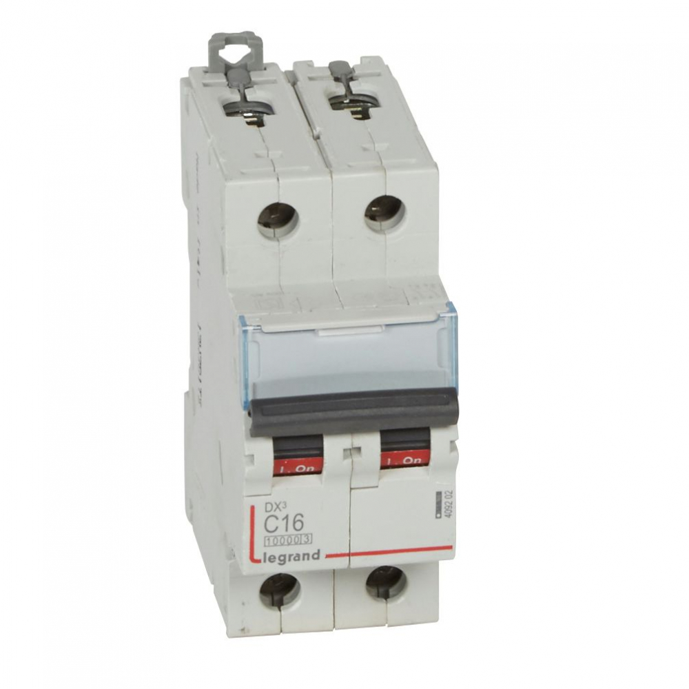 WYŁĄCZNIK NADPRĄDOWY C 16A 2 POLOWY CHARAKTERYSTYKA C SERII DX3 S312 - 409202 - LEGRAND
