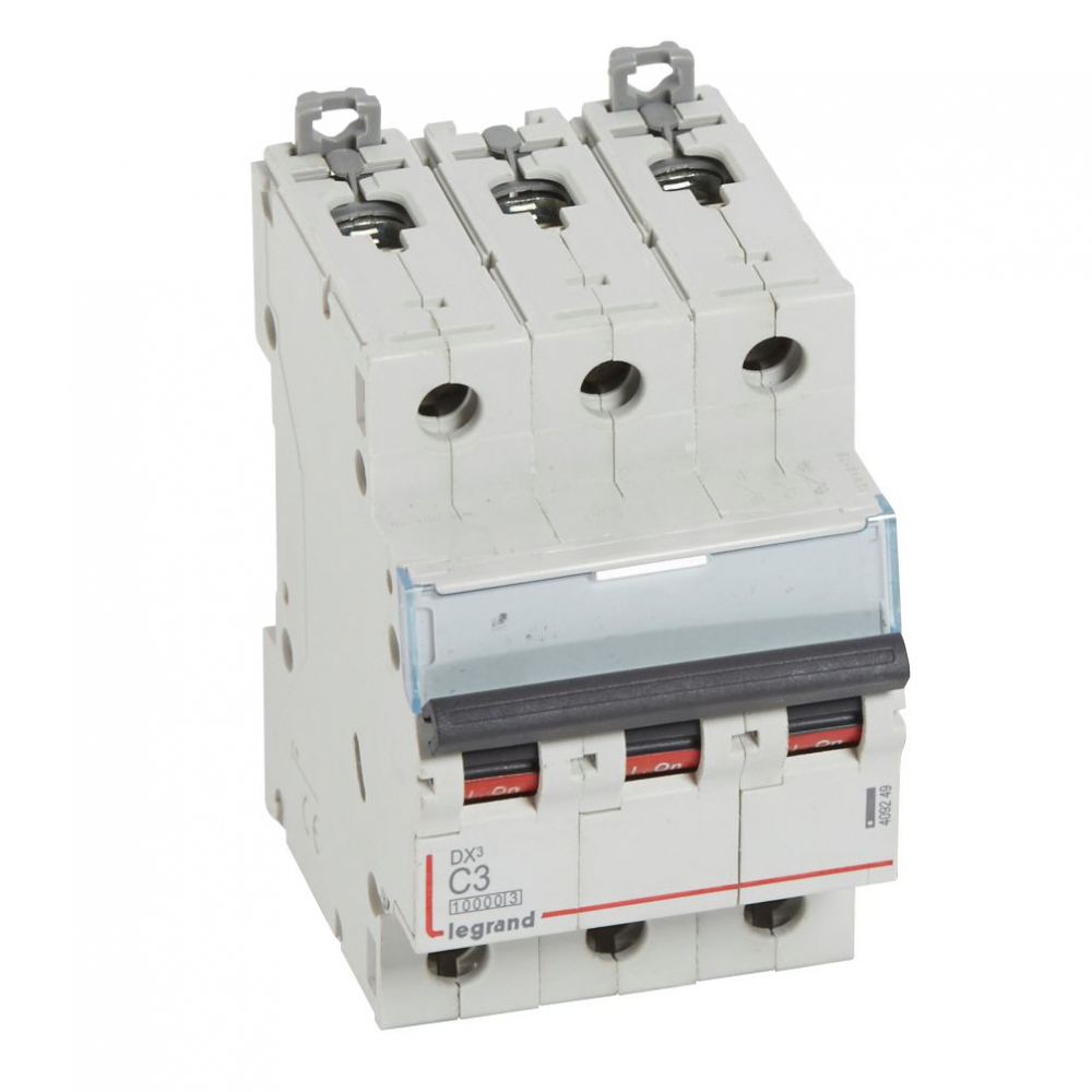 WYŁĄCZNIK NADPRĄDOWY C 3A 3 POLOWY CHARAKTERYSTYKA C SERII DX3 S313 - 409249 - LEGRAND