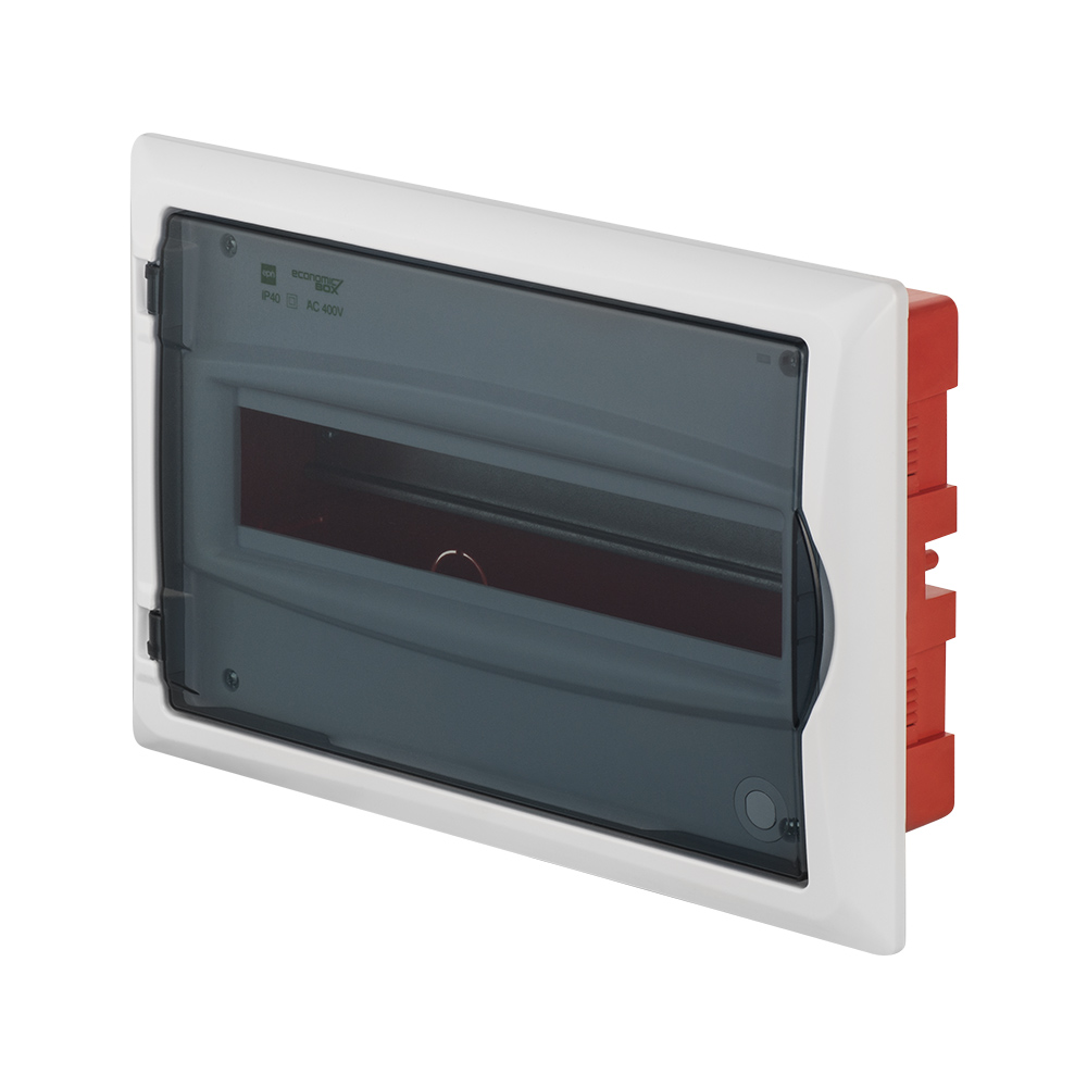 ROZDZIELNIA RP 1/12 (N+PE) IP 40 DRZWI TRANSPARENTNE DYMNE ECONOMIC BOX - 2513-01 - ELEKTRO-PLAST NASIELSK