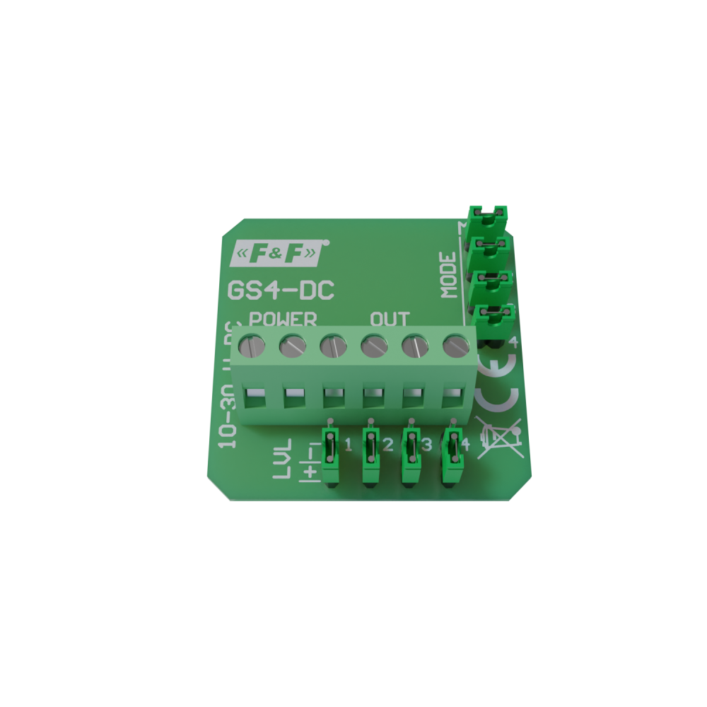Moduł elektroniki 4-krotnego przycisku do panela szklanego, 9-30V DC - GS4-DC - F&F