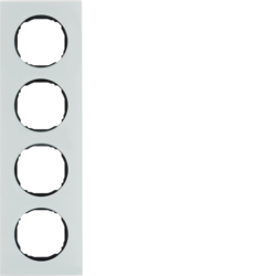 R.8 Ramka 4-krotna, szkło, biały - 10142609 - HAGER