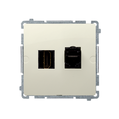 GNIAZDO HDMI + RJ45 KAT.6. (MODUŁ); BEŻ - BMGHRJ45.01/12 - KONTAKT SIMON