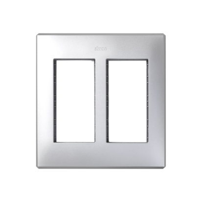 RAMKA OBUDOWY S500 2-MODUŁOWA, 4X K45; ALUMINIUM - 51010102-033 - KONTAKT SIMON