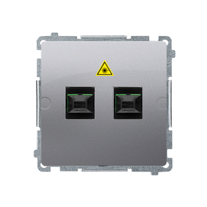 GNIAZDO ŚWIATŁOWODOWE / OPTYCZNE PODWÓJNE SC/APC (MODUŁ); STAL INOX - BMGS2.01/21 - KONTAKT SIMON